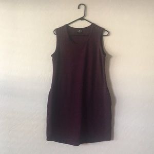 Sleeveless Purple Dress with Pockets